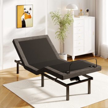 Twin XL Adjustable Bed Frame with Wireless Remote, Electric Bed Base with Head & Foot Lift, Zero Gravity, Anti-Snore, 3 Height Options