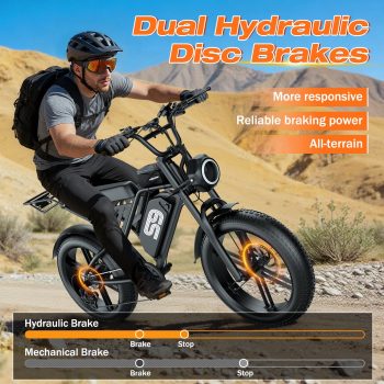 2200W Peak Electric Bike for Adults-F30, 20"4.0 Fat Tire Ebike, 7-Speed 48V 20Ah Cargo Ebike,All-Terrain Off-Road Electric Mountain Bicycle, Full Suspension /Disc Brake UL2849, 440Lbs