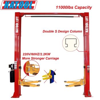 KATOOL Two Post Clear-Floor Vehicle Lift Vehicle Lifts, 1350 lbs