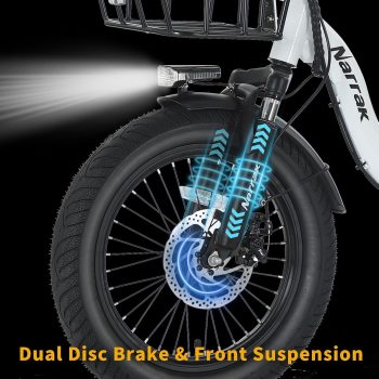 Narrak > Electric Tricycle for Adults, 18" Fat Tire Folding 3 Wheel Electric Trike, Peak 700W Step-Thru E-Bike with Removable Battery & Dual Baskets
