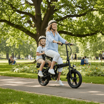 14" Electric Bike for Adults & Teens 14+,500W Motor Folding Ebike, 19MPH & 18-32 Miles Range,Removable 36V12Ah Battery,Rear Disc Brake&Rear Seat,Commuting/City E-Bike.UL2849