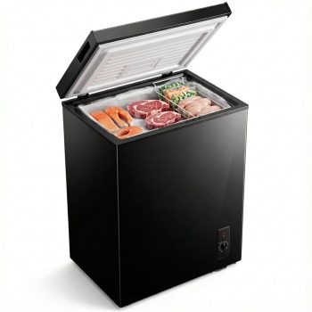 Dawmilon 5.0 cu. ft. Chest Freezer with Adjustable Thermostat, Removable Basket and Quiet Operation