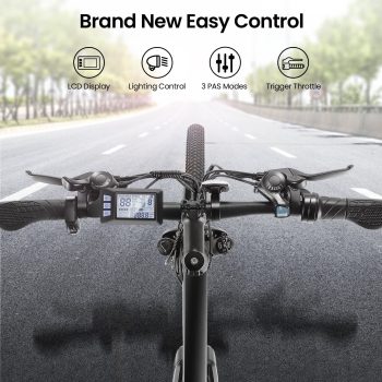 Gocio 26" Electric Bike, 350W Electric Bike for Adults 19.8MPH Electric Mountain Bike, LCD, Lockable Suspension Fork, 374.4Wh 36V Battery UL2849 Certified, 21-Speed E-Bikes Adult Electric Bicycle
