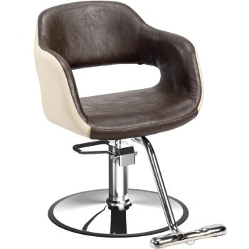 UBesGoo Barber Chair with Footrest Hydraulic Pump, 330 lbs Capacity Salon Chair for Hair Stylist, Beauty Spa & Tattoo, Brown Khaki