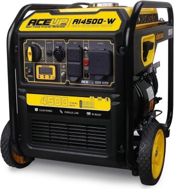 Aceup Energy 4500 Watt Open Frame Gasoline Inverter Generator with Wheels, Gas Generator 4000W RV-Ready, EPA Compliant