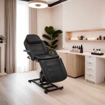 BarberPub Power Reclining Massage Table, Adjustable Massage Bed, Faux Leather