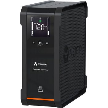 VERTIV Liebert PowerUPS 200 Standard Line Interactive 8-Outlet 850VA/530W Surge Protector and Battery Backup UPS System
