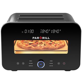 PARGRILL 12" High Heat Electric Pizza Oven Outdoor and Indoor, 840F Max Temp, Countertop Pizza Maker with 6 Cooking Modes, Pizza Stone Included