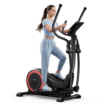 CURSOR FITNESS Magnetic Elliptical Machine for Home, 16 Resistance Levels, 17" Stride, Heart Rate Grips, Quiet Cardio Trainer