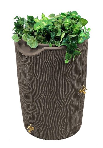 Good Ideas Impressions Bark 50 Gallon Rain Saver - Oak