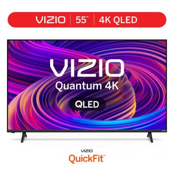 (Open Box) VIZIO 55" Class Quantum 4K QLED HDR Smart TV, VQD55M-08