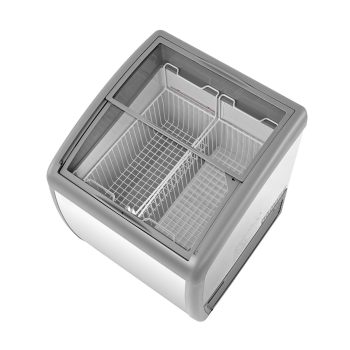 KFFKFF Commercial Ice Cream Display Case, Chest Freezer, Coated ColdRolled Steel Plate PreCoated Steel Plate, 24.724.672.9 in