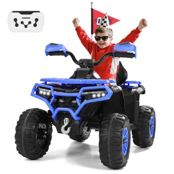 Kids ATV 4 Wheeler, 24V Ride on Toys with 2 Seater, Electric Car w/ Bluetooth/MP3,and Flag