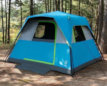 EVER ADVANCED 6 Person Blackout Camping Tent, Instant Family Tents, 60 s Quick Setup, Water-Resistant, Blue