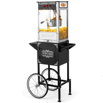 Ktaxon 8oz Popcorn Machine with & Wheels, Home Theater Commercial, ETL Certified