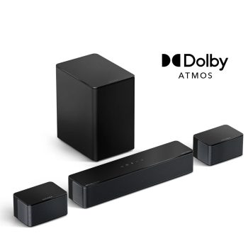 ULTIMEA Poseidon D60 5.1 Sound Bar with Dolby Atmos for Smart TV, 410W Peak Power, Surround Sound System for TV, Wireless Subwoofer Bass Boost, Surround Adjustable