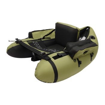 Inflatable Fishing Float Tube 136x105x54cm, Green Oxford Fabric U-Shape Boat for Lake & River Fishing