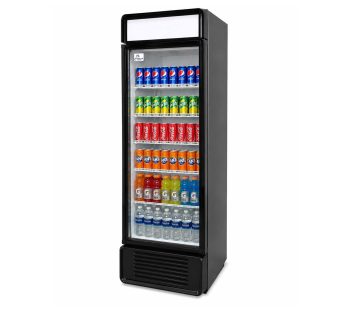 22 in W Commercial Glass Door Display Refrigerator, 8.1 Cu. Ft., LED Lighted Beverage Merchandiser Cooler, NSF Certified