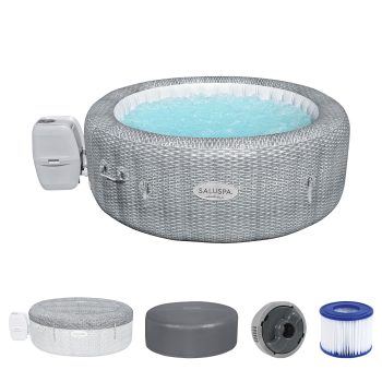 Bestway SaluSpa Honolulu Inflatable Hot Tub - 4-6 Person Round Spa - 77 x 28 in