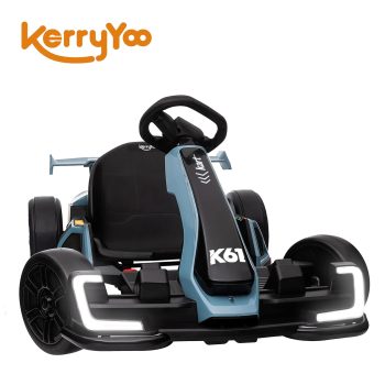 KerryYoo K61 Go Kart, 24V Kids Electric Drift Kart, Ride on Toys for Kids Teen 6+, 3-Position Adjustable Seat, EVA Tires