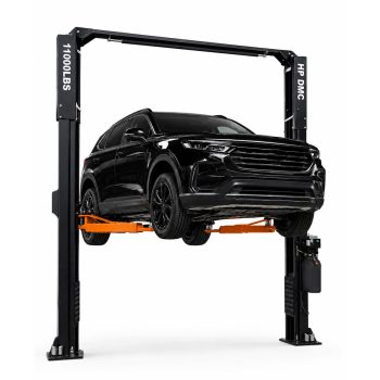 HPDMC 11,000 lb 2-Post Car Lift Overhead, 4 HP, DMC-L110,Black/Orange