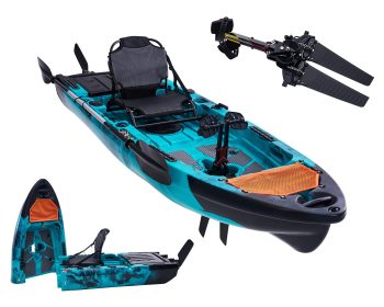 LUXOAK Modular Fishing Kayak with Drive System & Durable Hdpe, for Youth & Adult, 420lbs Capacity, Perfect for Leisure & Commercial Use