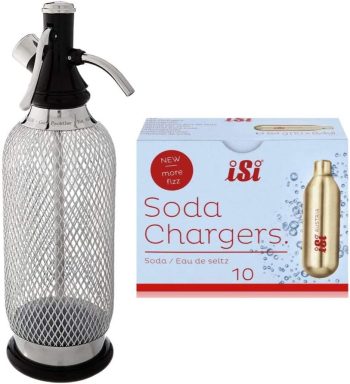 Classic Steel Mesh Soda Maker Bottle Bundle (1 Quart)