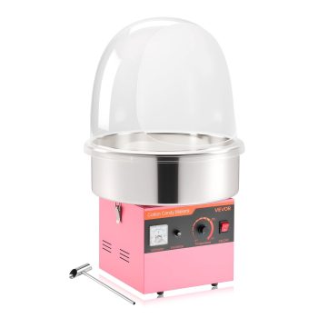VEVOR Electric Cotton Candy Machine, 1000W Electric Floss Maker With Cover, Commercial Cotton Candy Machine w/Stainless Steel Bowl & Sugar Scoop, Ideal for Home, Carnival, Birthday, Family Party, Pin