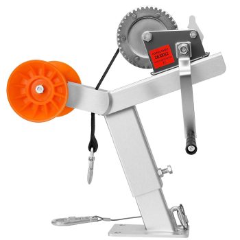 Boat Trailer Winch Stand with Roller, 1200 lbs Pull, 2 in x 25 ft Strap, U Bolt Mount for 2 to 3 in W x 3 to 4 in H Tongue, Jet Ski
