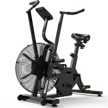 Winfita Air Bike, Exercise Bike Fan Bike for Home with App Compatible, Quiet Indoor Cycling Bike with 350lbs Weight Capacity Comfortable Seat, Digital Monitor & Phone Mount