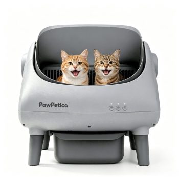 PawPetica Self Cleaning Litter Box, Automatic Cat Litter Box Self Cleaning for Multiple Cats, with Safety Protection, App Control, Garbage Bags+Fragrance Box