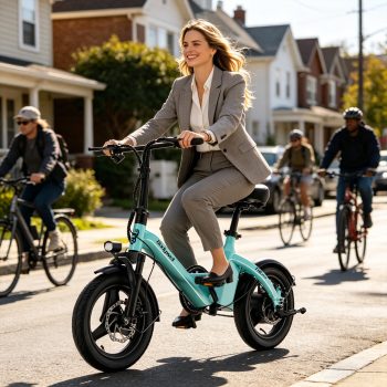 Bodywel 14" Folding Electric Bike for Adults and Teens, 36V 10Ah Battery, Peak 500W E Bike, 20 MPH, 15~20 Travel Range, Commuter Ebikes, UL2849