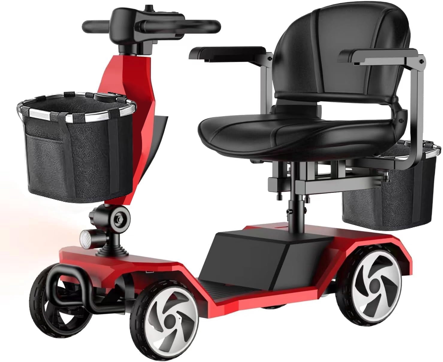 20A -- 32miles Electric Mobility Scooter for Adults Wheelchair Device for Travel, Elderly. 350 lbs Max Weight, 350W Heavy Duty Mobility Scooters for Seniors wiht Two Baskets