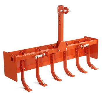 55" Box Blade for Tractor, 3-Point Box Scraper for CAT-0 and CAT-1 Tractors, Compatible with Lawn Mowers and ATVs, Ideal for Grading, Leveling, and Landscaping