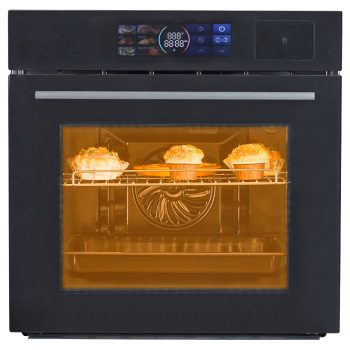 GarveeLife Single Wall Oven 24" with 2.5 Cu.Ft. Built-In Electric Oven, Touch Control, Triple-Layer Glass Door, Stainless Steel, Versatile Cooking Options with Air Frying Function