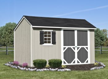 Handy Home Products Augustine 12 ft. x 8 ft. Saltbox Outdoor Wooden Storage Shed