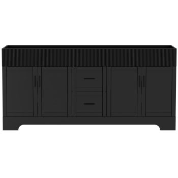 72" Freestanding Double Sink Bathroom Vanity Cabinet Base Only, Hand-Painted, Sink Not Included