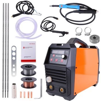 Corfhy 220V Gas Shielded Welder MIG 200A MMA 160A LIFT TIG 160A Digital Display Multi-Process Welding Machine with Smart Protection for Automotive & DIY