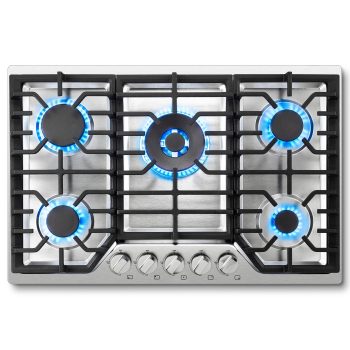 Gas Cooktop Sunmaki 5 Burners Gas Stovetop