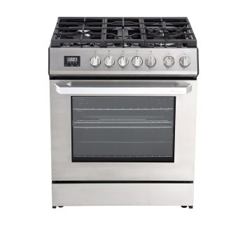 Rangaire RRG303TS Gas Range Oven with Timer - Stainless Steel, Sealed Burners, Convection Fan, Easy Reach Racks