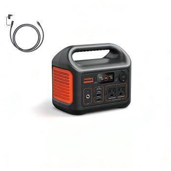 Jackery E300New 290Wh Portable Power Station with 5m Extension Cord, 300W LiFePO4 Battery for Camping, Travel & Backup