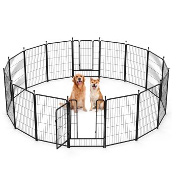 Vipuse 40" Tall 16 Panel Metal Dog Playpen with Door, Heavy Duty dog Fence, Foldable Indoor and Outdoor Pet Puppy Exercise Pen