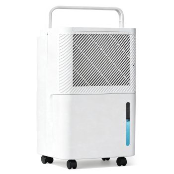 HUMSURE Dehumidifier for Basement with Drain Hose, Covers up to 2500 Sq. ft Dehumidifiers for Home, Auto Defrost, 24-Hour Timer, White