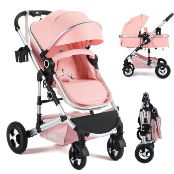 AILEEKISS 3-in-1 Convertible Baby Stroller with Big Seat and Adjustable Canopy, 24 Pounds
