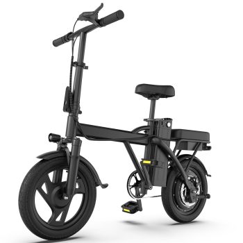 Electric Bike 500W 48V, 14' Mini Ebike for City Commuter, 20MPH Class 2 Folding Electric Bicycle for Adult with Two Seats UL2849