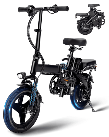 APYEAR 14" Folding Electric Bike 20 Miles, 500W Peak Electric Bicycle for Adults, Ebike Speed of 15MPH, Suitable for Commuting UL 2849