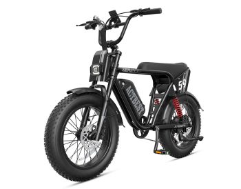 Actbest Striker Plus Fat Tire Electric Bicycle for Adults, 20"x4.0", 52V 20Ah, 20+MPH Hydraulic Brakes Moped Style E-Bike