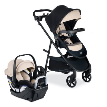 Britax Willow Brook S+ Baby Travel System, Infant Car Seat and Stroller Combo, 43 lb.