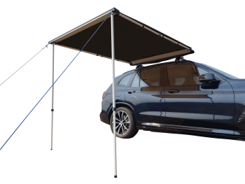 DANCHEL Outdoor 4.9x6.5ft Waterproof Pull Out Brown Car Side Awning, Roof Tent for Beach Camping for SUV/Truck/Van/Car