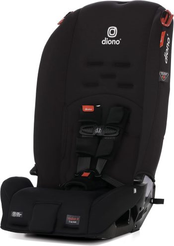 Diono Radian 3R 3-in-1 Convertible Car Seat, Slim Fit 3 Across, Rear-Facing, Forward-Facing & Booster, Steel-Reinforced Frame, Black